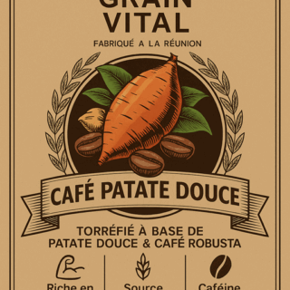 café patate douce – grain vital (torréfié à la réunion)